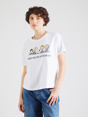 Frogbox Shirt 'Snoopy More Chill Out' in Wit: voorkant