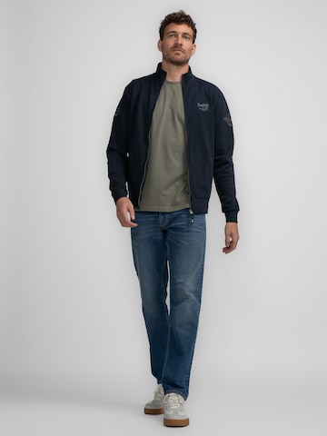 Petrol Industries Sweatjacke 'Steese' in Blau: Vorderseite