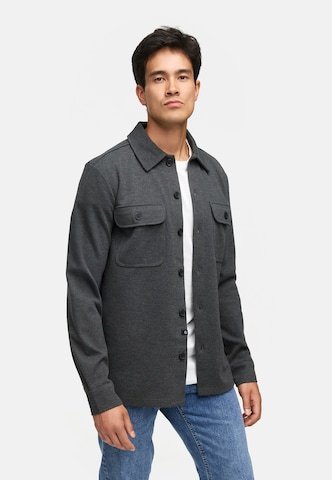 INDICODE JEANS Comfort fit Button Up Shirt 'Nello' in Grey
