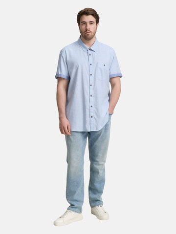 TOM TAILOR Men + Comfort fit Overhemd in Blauw