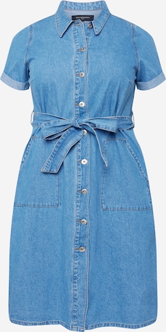 ONLY Carmakoma Shirt dress 'Jen' in Blue: front