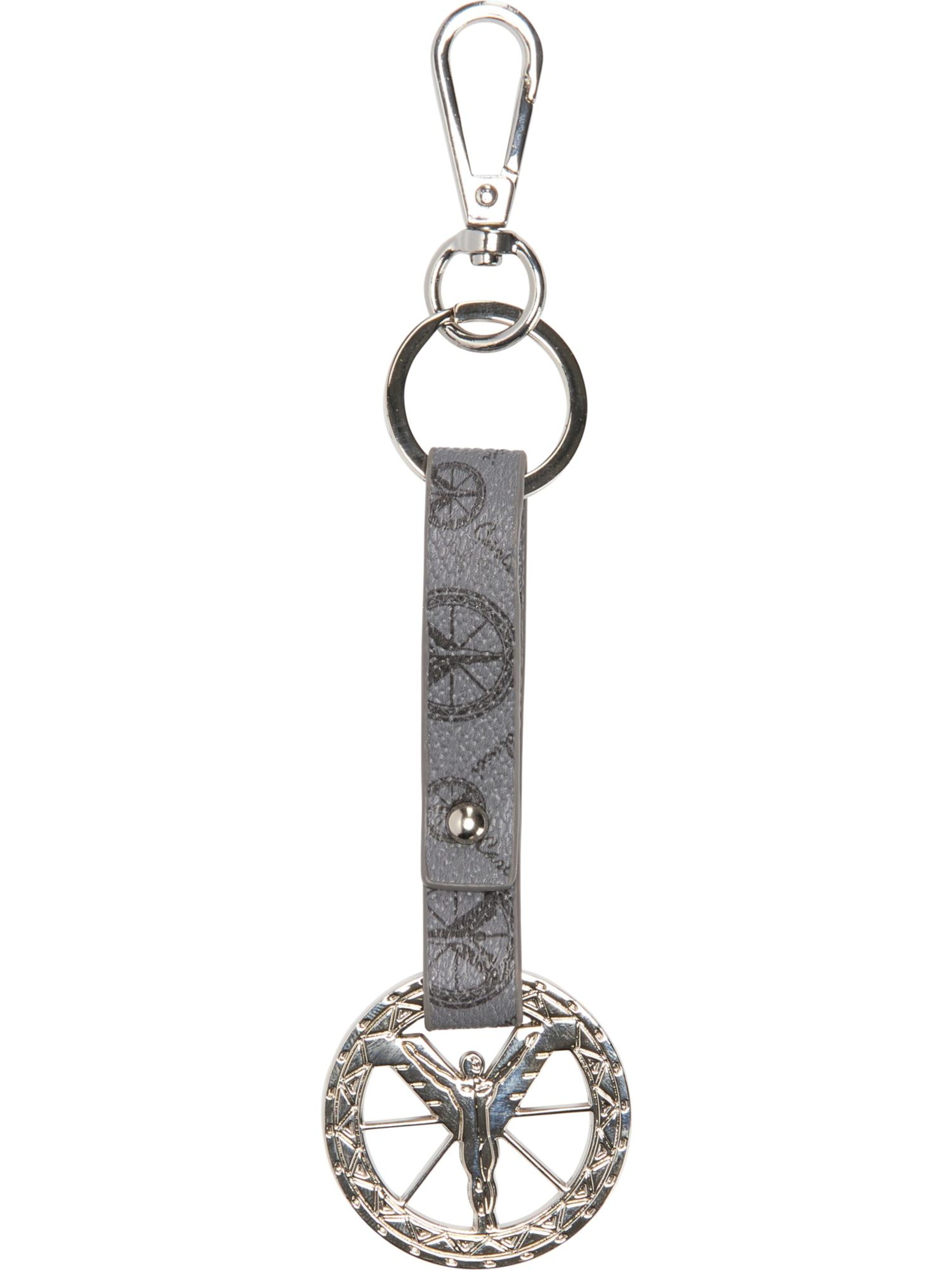 Carlo Colucci Schlüsselanhänger 'Covre' in Grau: Vorderseite