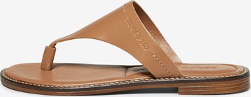 Marc O'Polo T-Bar Sandals in Brown: front