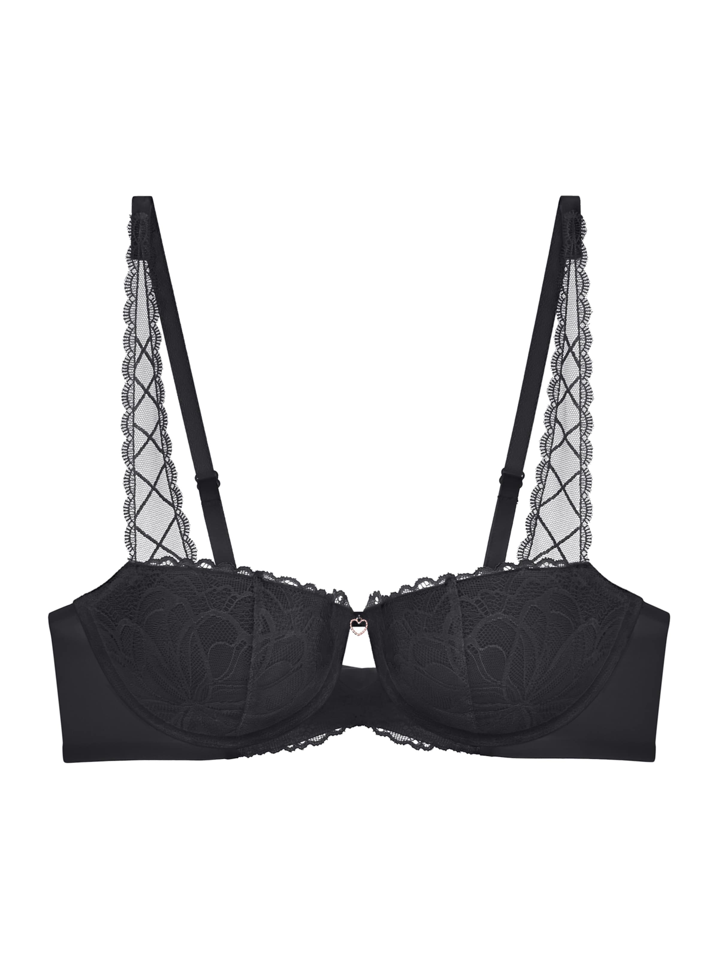 TRIUMPH - Push-up Soutien ' Illusion Lace Dirndl BH ' em preto: frente
