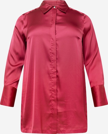 ONLY Carmakoma Blouse 'CARHANNABELL' in Rood: voorkant