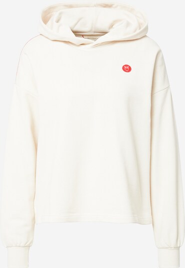 KnowledgeCotton Apparel Sweatshirt 'REBORN' in Cream / Red, Item view