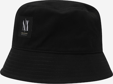 ARMANI EXCHANGE Шапка с периферия 'CAPPELLO' в черно: отпред