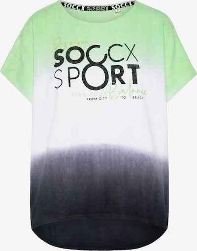 Soccx Frottee-Shirt mit Dip-Dye-Effekt in grün, Produktansicht