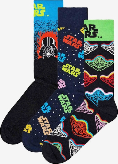 Happy Socks Sukat 'Star Wars™' värissä taivaansininen / vihreä / oranssinpunainen / musta, Tuotenäkymä