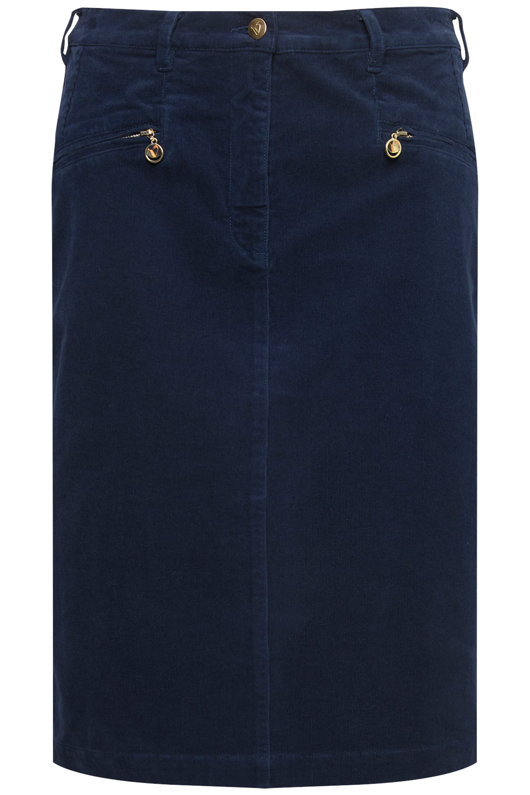 Ulla Popken Rok in Blauw: voorkant