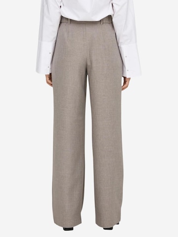 Wide leg Pantaloni con piega frontale 'Onllinda Hw Str Mel Pants Tlr Noos 15336761' di ONLY in grigio