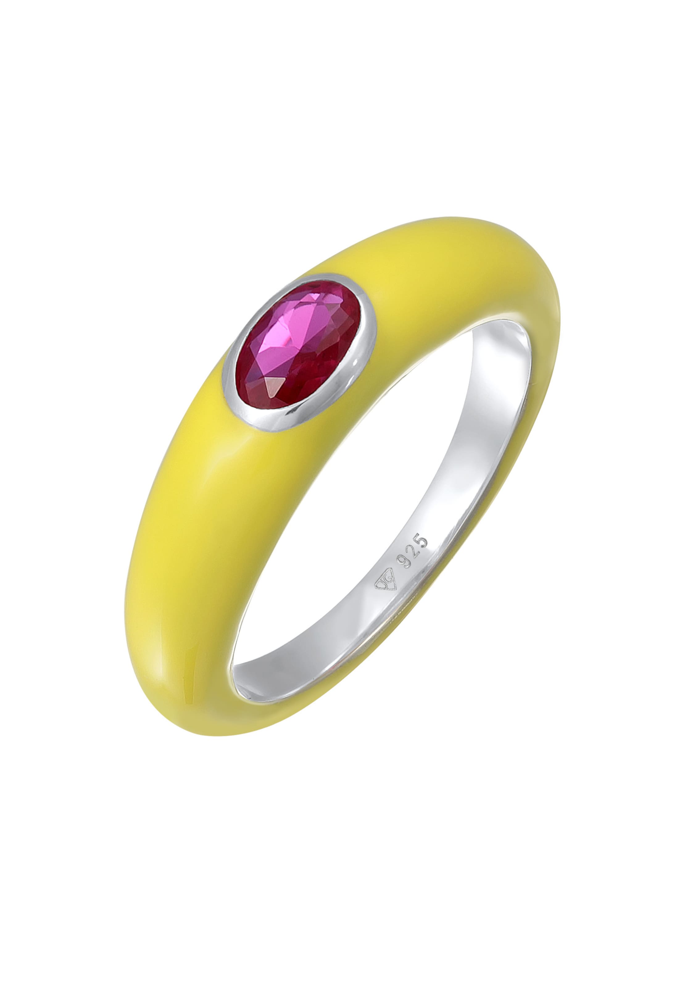 Bague ELLI en jaune : devant