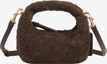 Les Visionnaires Handbag 'Greta Micro weave' in Brown: front
