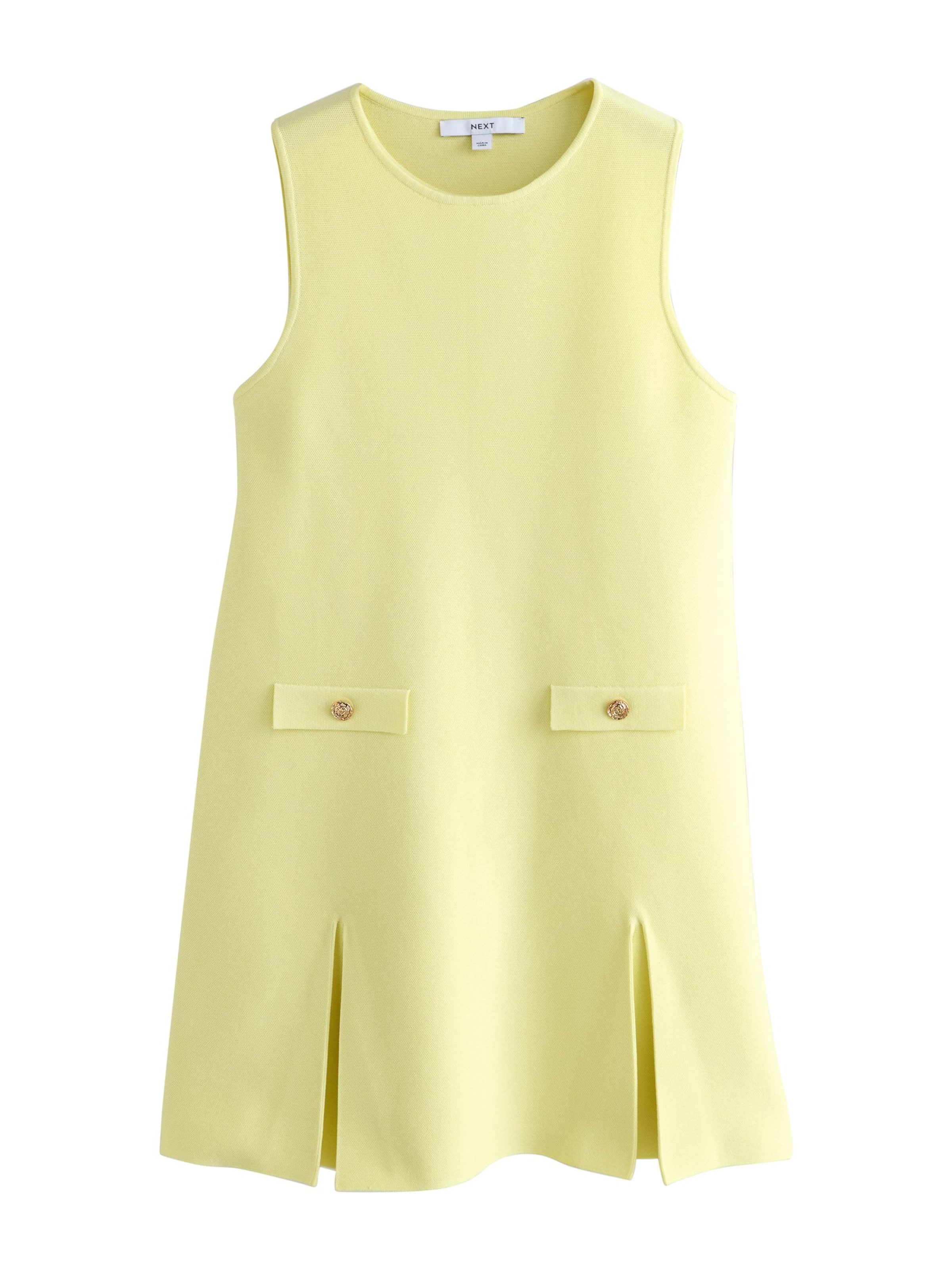 Next Knit dress in Yellow: front
