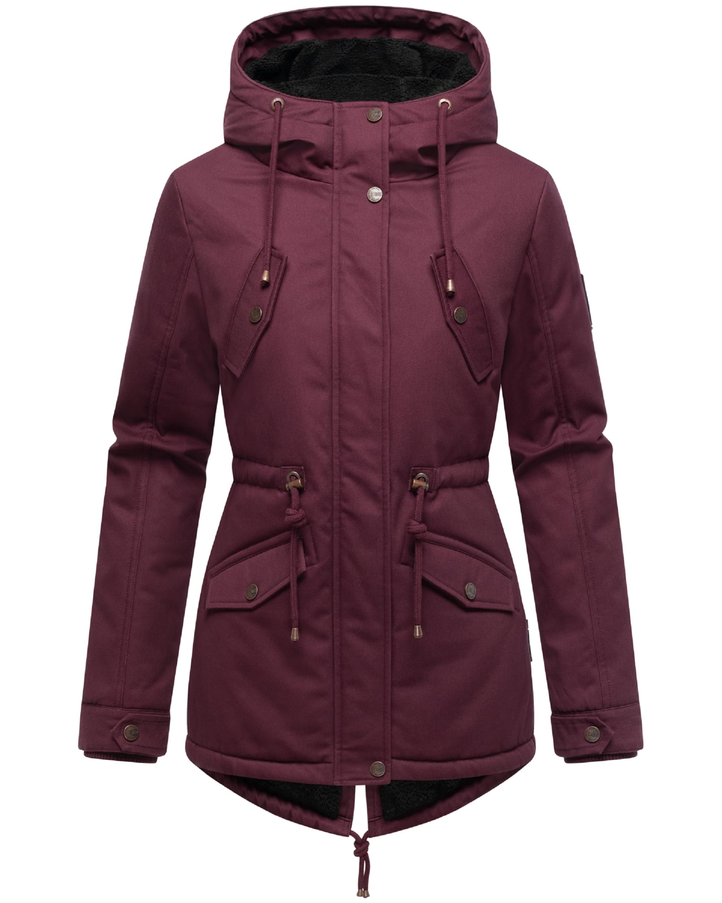 Parka de iarnă 'Manolya' de la MARIKOO pe roșu: față