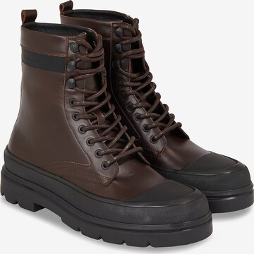 Calvin Klein Lace-Up Boots in Brown