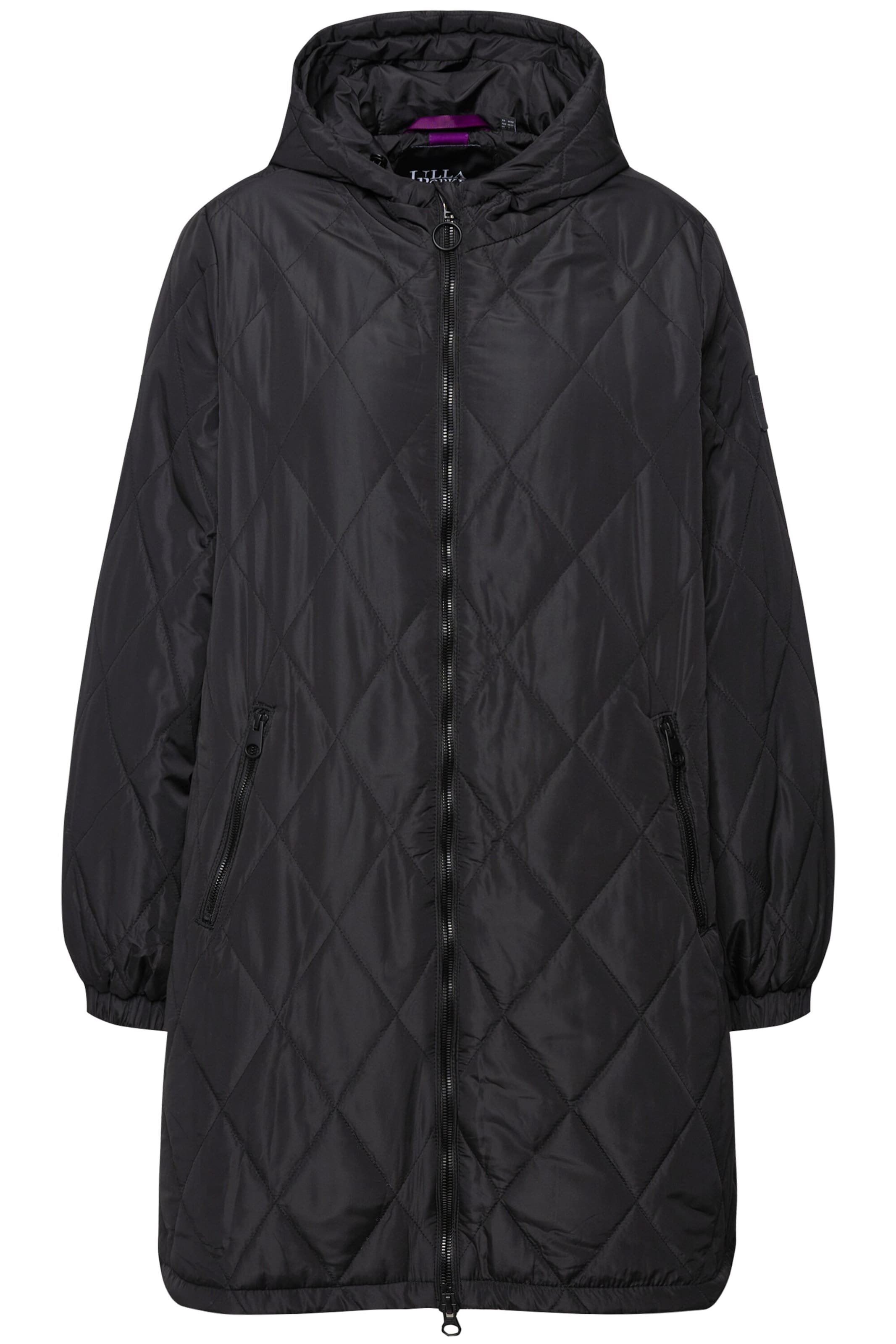 Ulla Popken Übergangsmantel in Schwarz: Vorderseite