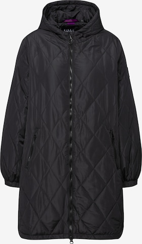 Ulla Popken Wintermantel in Zwart: voorkant