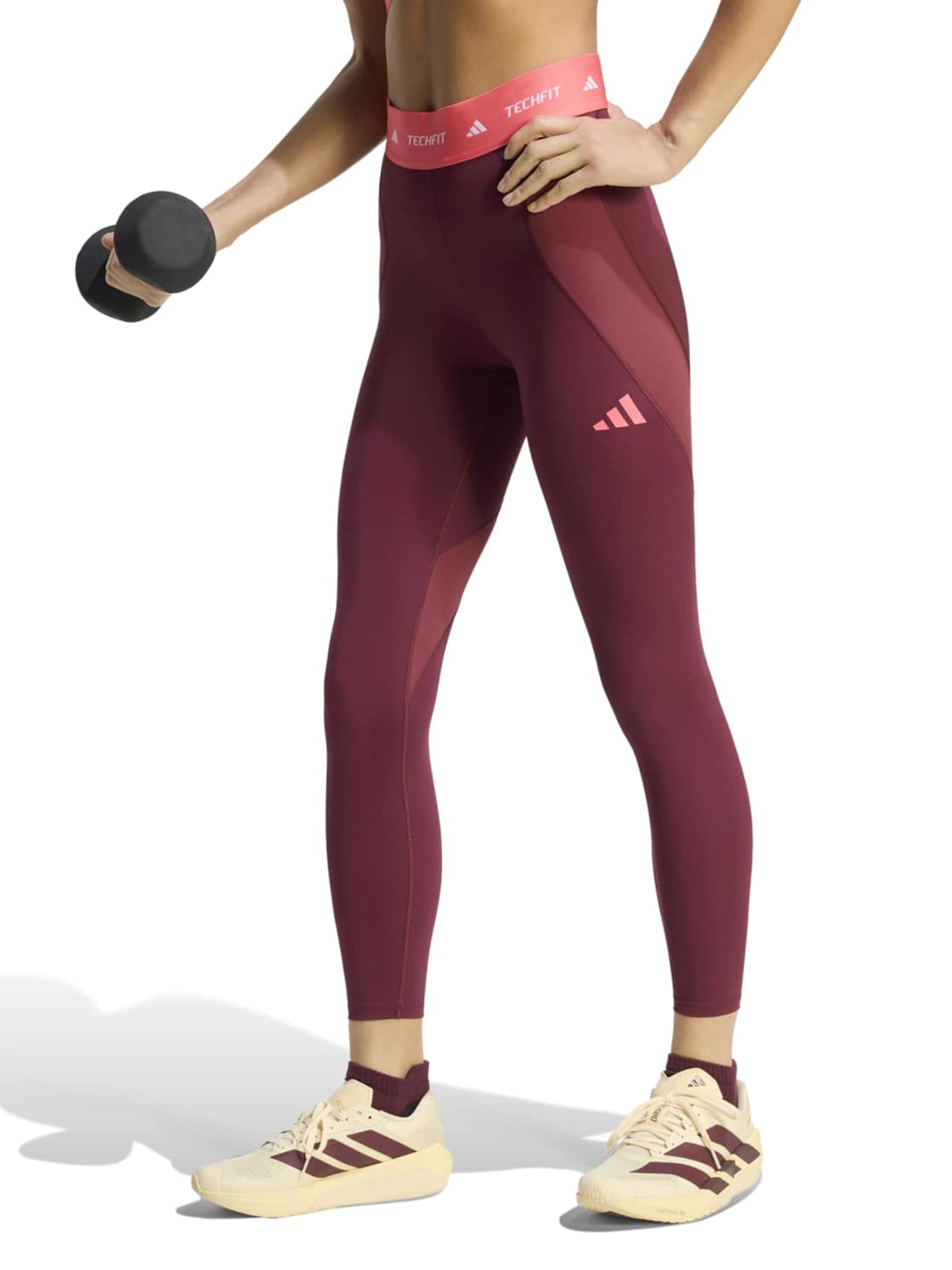 ADIDAS PERFORMANCE Skinny Sports trousers in Red: front