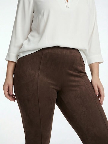 Guido Maria Kretschmer Curvy Skinny Legginsy 'Viviana' w kolorze brązowy