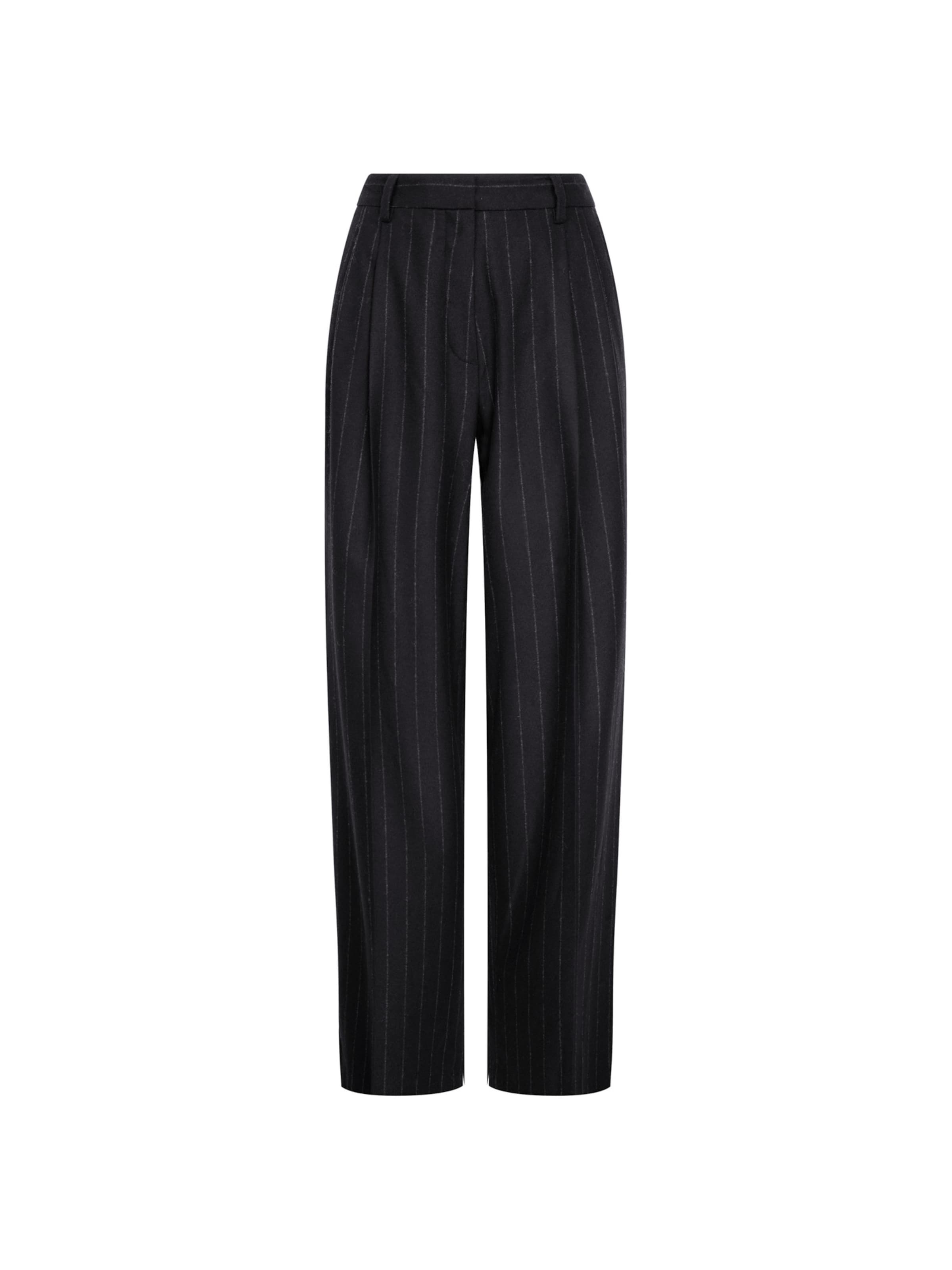SEIDENSTICKER Wide leg Pantalon 'September Drop 252' in Zwart: voorkant