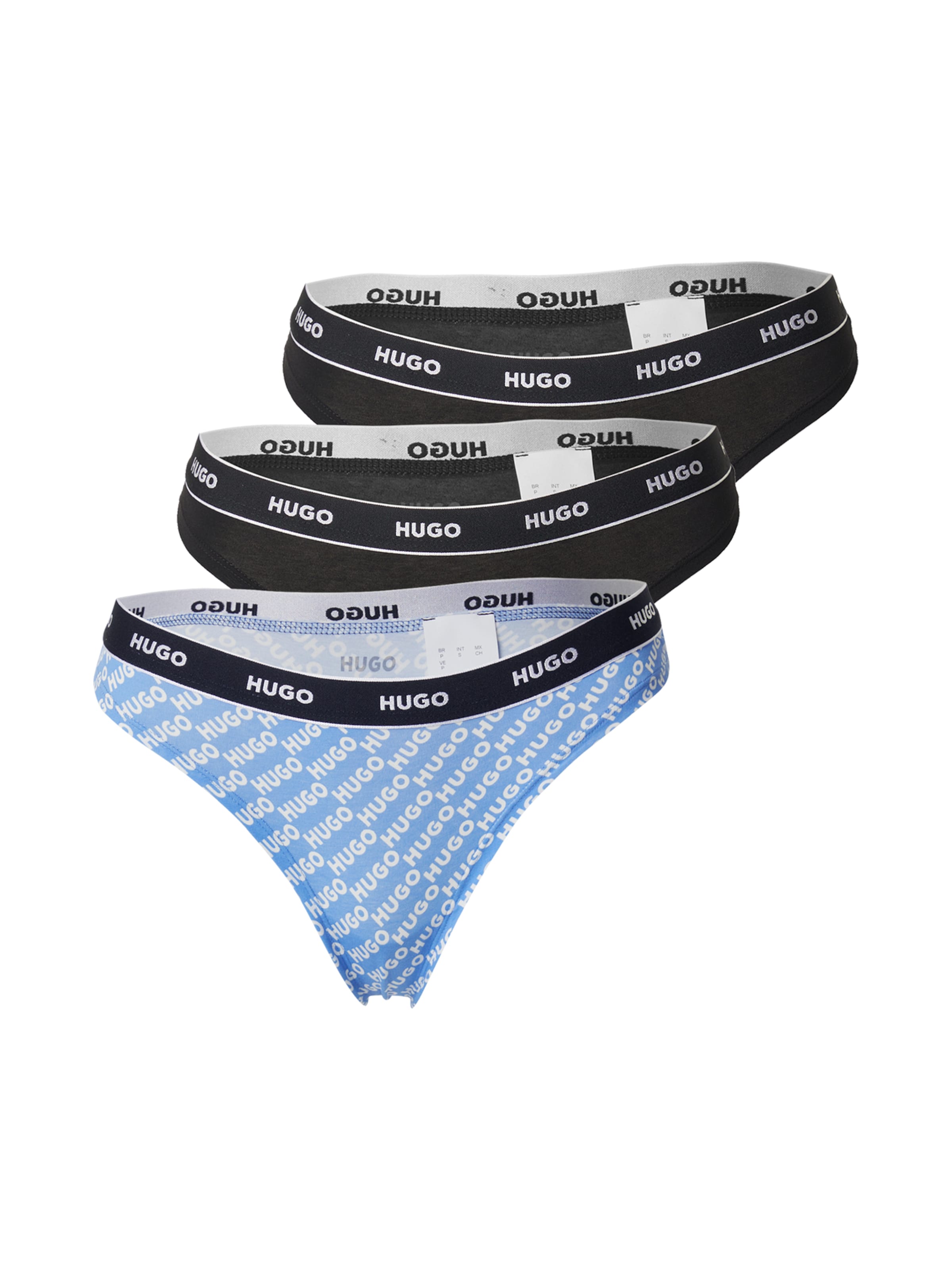 HUGO Thong in Blue: front