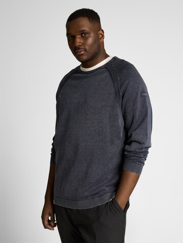 TOM TAILOR Men + Sweater in Blue: front