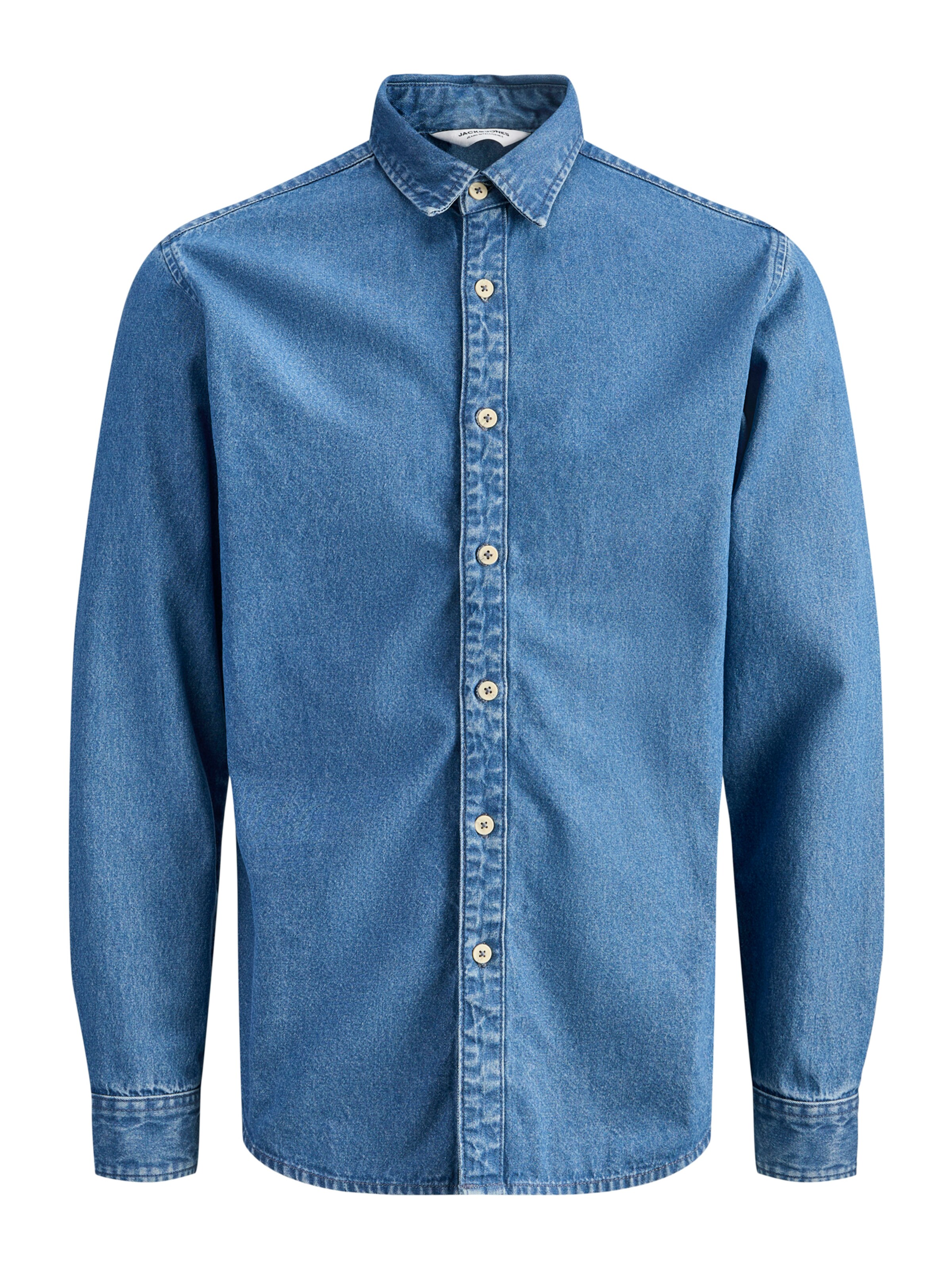 JACK & JONES - Ajuste estrecho Camisa 'JJESTANLEY' en azul: frente