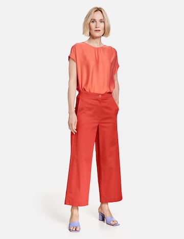 Wide Leg Pantalon à plis GERRY WEBER en rouge