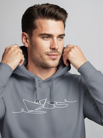 Neverless Sweatshirt 'Paperschiff'‌‌‌‌‌‌‌ in Grau