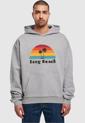 Sweat-shirt 'Long Beach' Merchcode en gris : devant