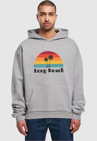Merchcode Sweatshirt 'Long Beach' in Grey: front