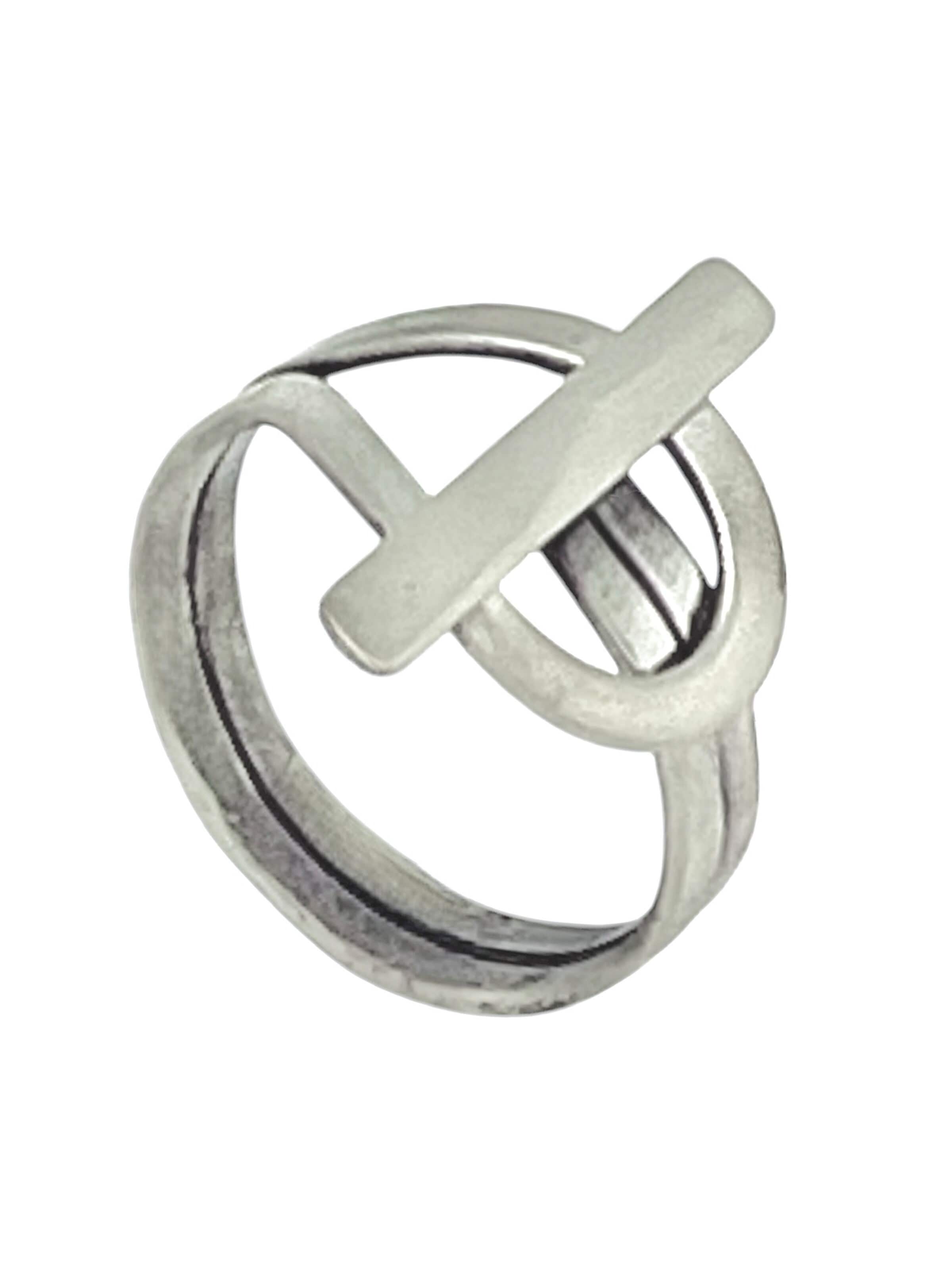 Gloria Mago Ring 'Anillo Cierre en latón chapado plata de ley 10µ'‌‌‌‌‌‌‌‌ in 54 in silber, Produktansicht