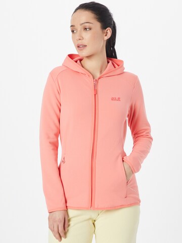 JACK WOLFSKIN Funktionsfleecejacke 'TURBULENCE' in Pink: predná strana