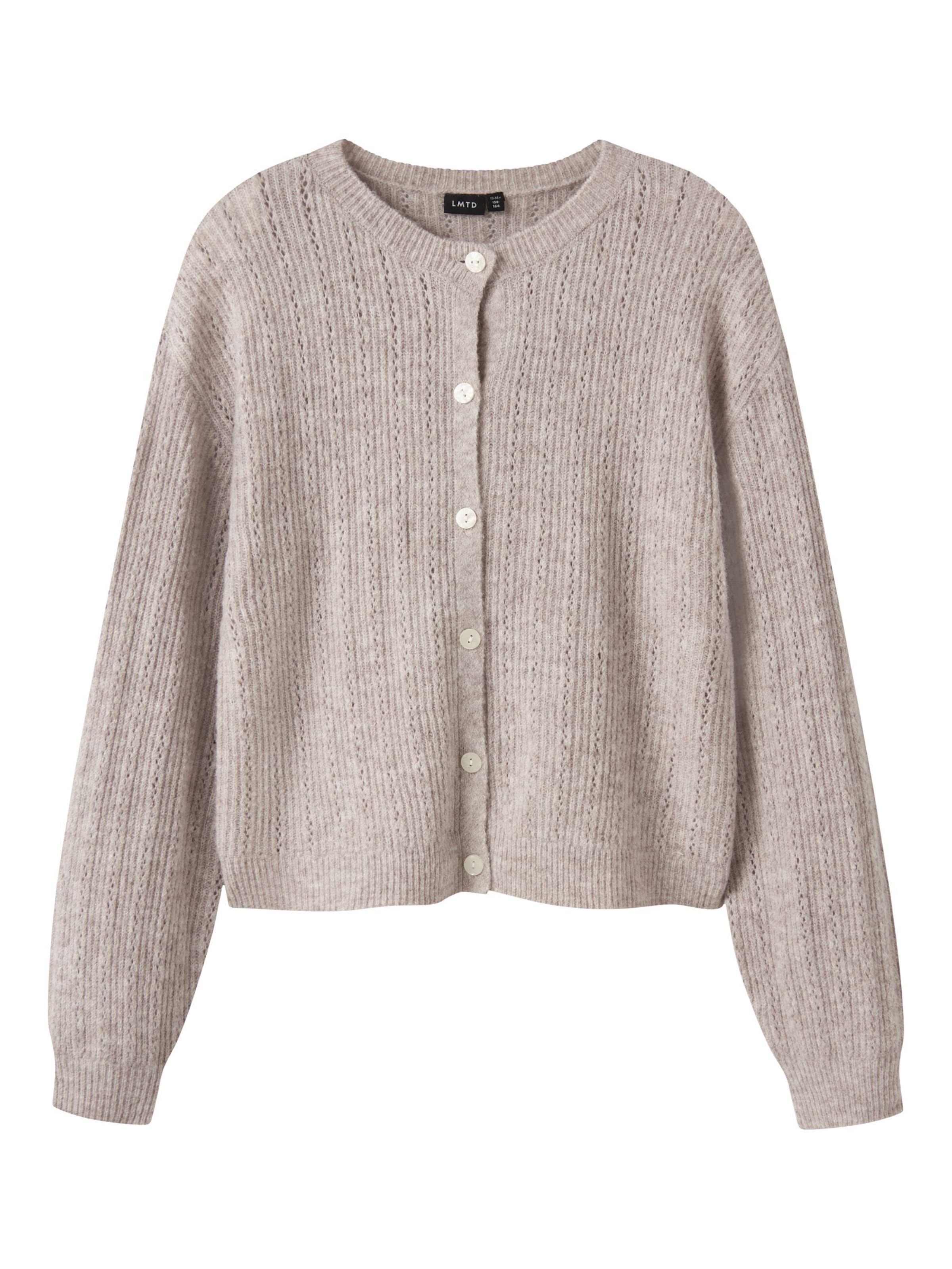 LMTD Knit cardigan in Beige: front