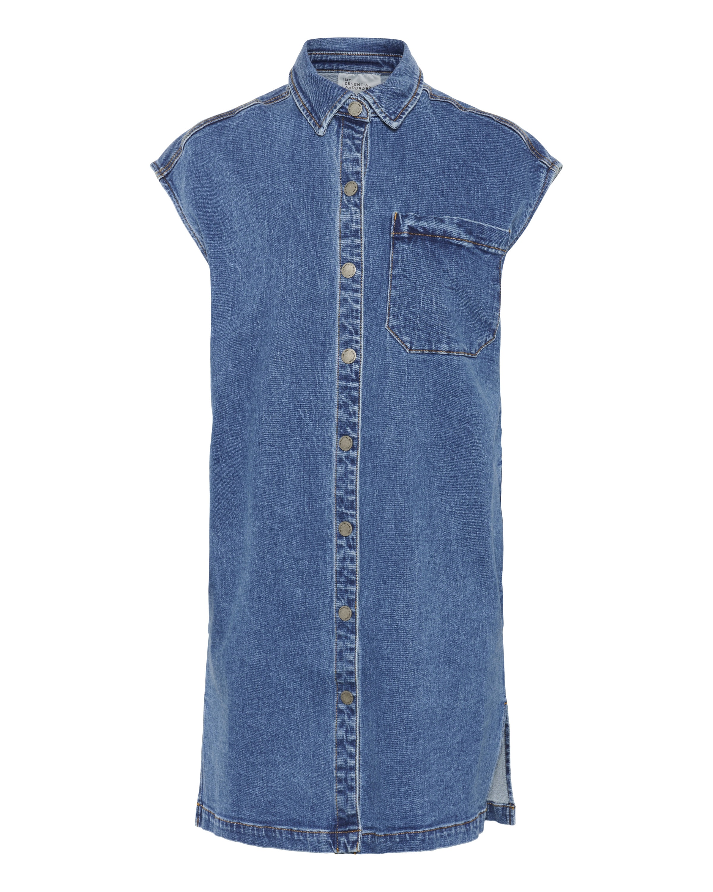 My Essential Wardrobe - Vestidos camiseiros 'MWLeyla' em azul: frente