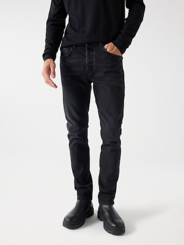 Coupe slim Jean Salsa Jeans en noir : devant