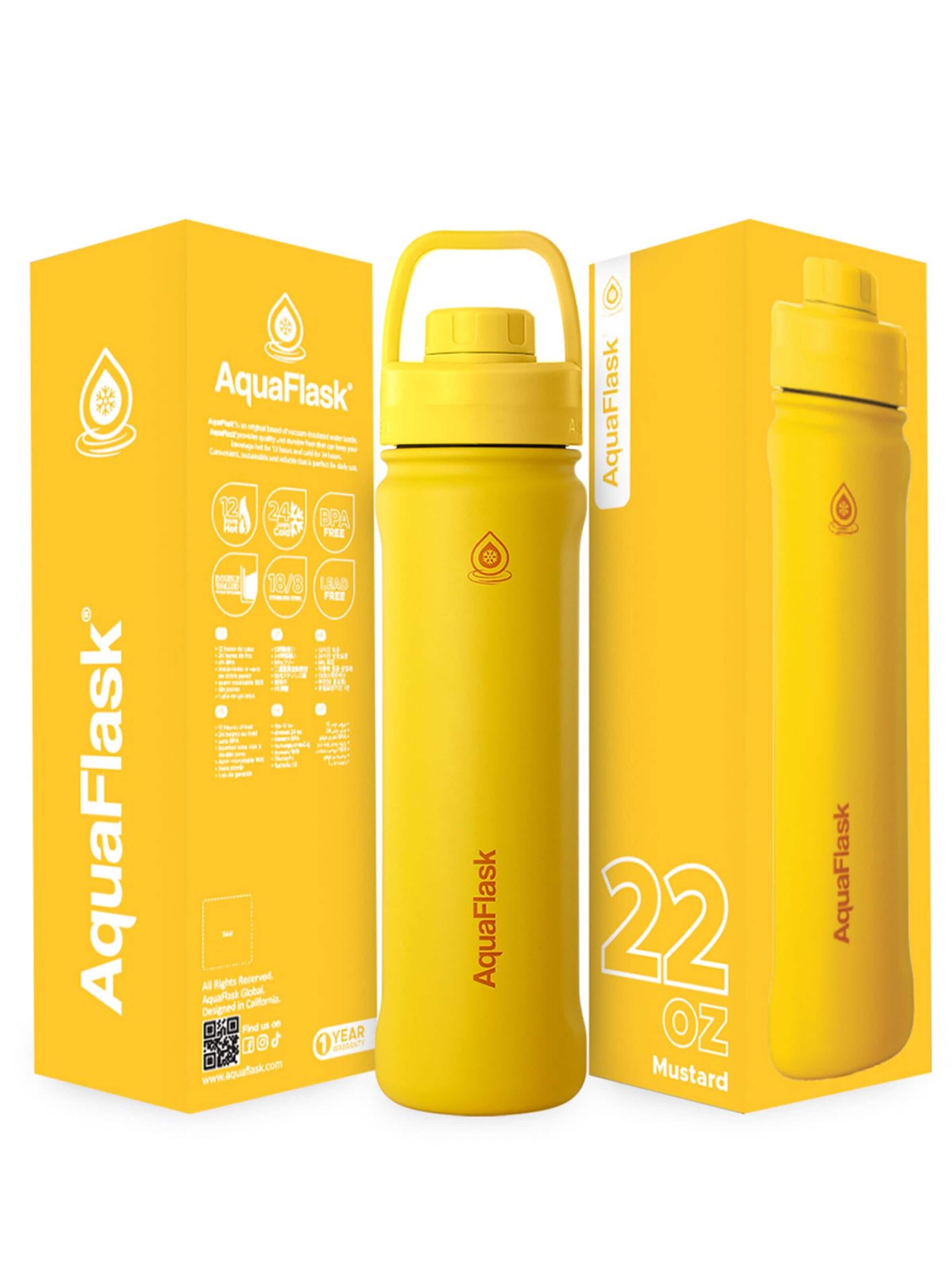 AquaFlask Láhev na vodu 'AquaFlask Termoláhev REGULAR+ 650 ml' – žlutá