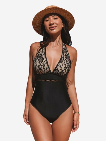 Cupshe Bralette Swimsuit in Black
