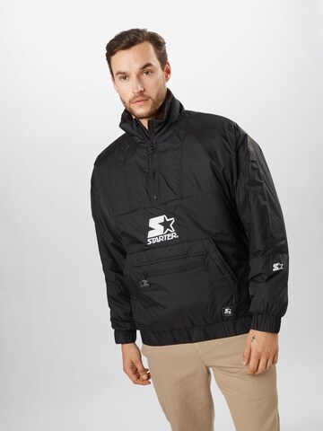 Starter Black Label Regular Fit Jacke in Schwarz: predná strana