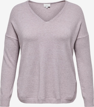 ONLY Carmakoma Sweater 'Margareta' in Purple: front