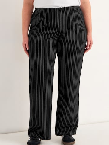 Cellbes of Sweden Wide leg Broek in Zwart: voorkant