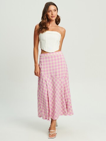 Calli Skirt 'SPLIT' in Pink