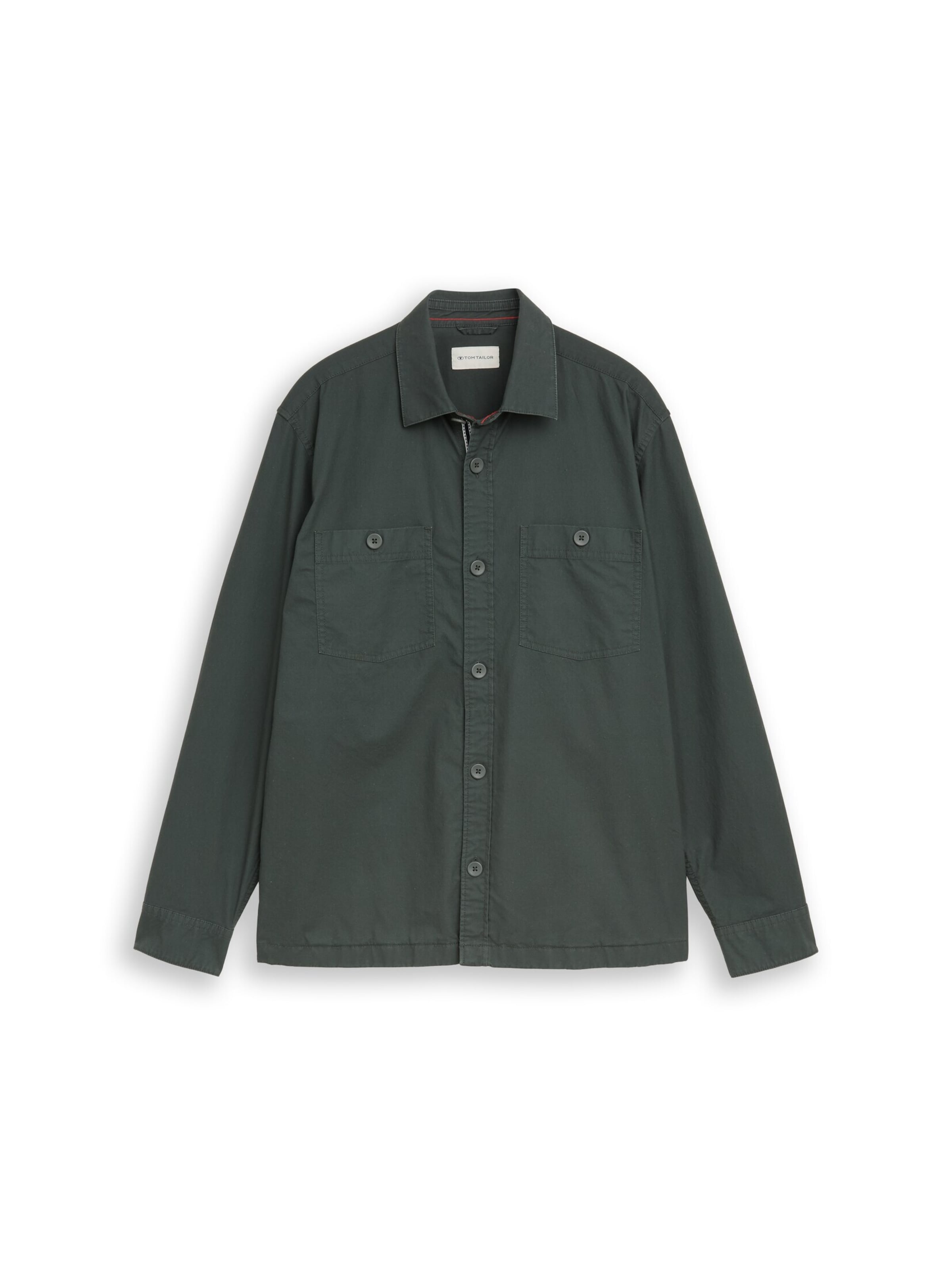 TOM TAILOR Regular fit Button Up Shirt in Green: front