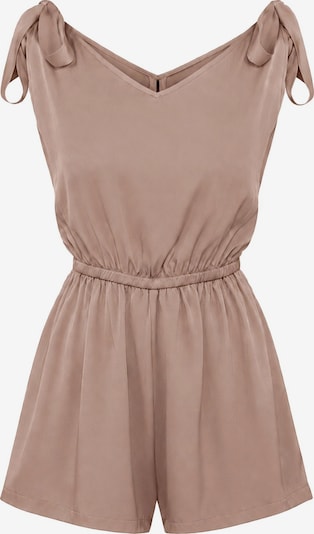REGINA FASHION Kombinezons 'Tie-Shoulder V-Neck Playsuit (Mate)' pieejams S/Klasisks piegriezums, krāsa - kapučino, Preces skats