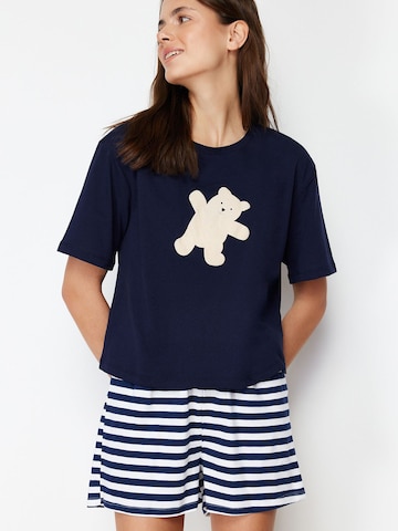 Trendyol Pyjamashortsit värissä sininen