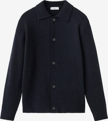MANGO MAN Regular Fit Strickjacke 'Oreo' in Blau: Vorderseite
