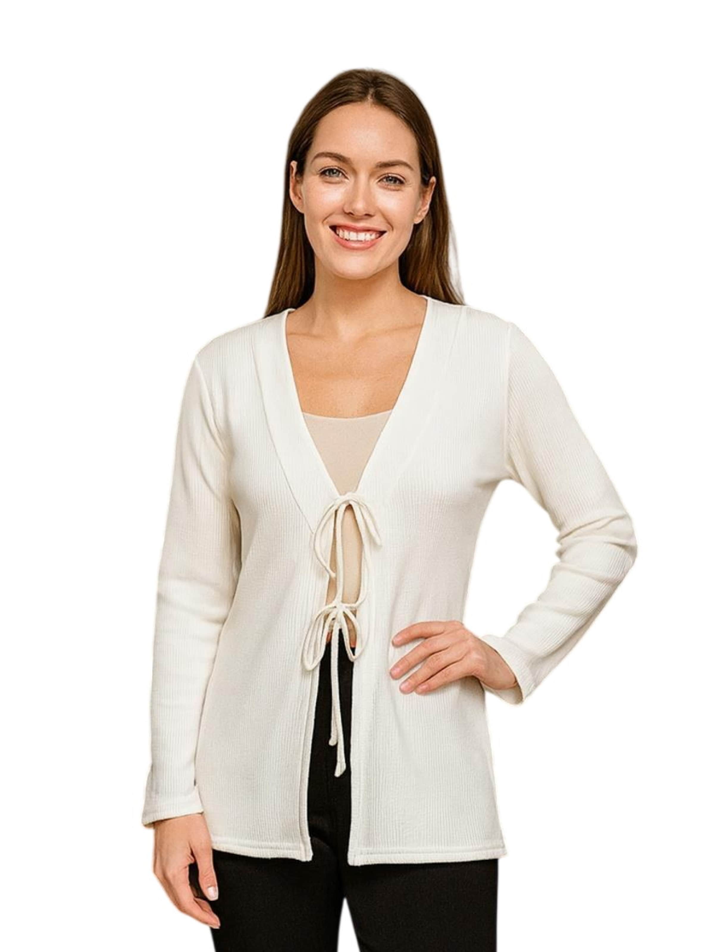 For You Moda Knit cardigan in Beige: front