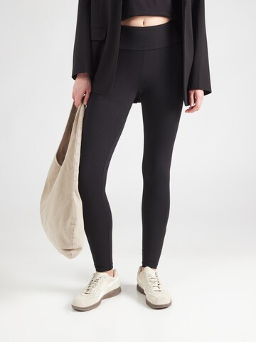 Skinny Leggings EA7 Emporio Armani en noir : devant
