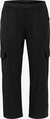 Regular Pantalon cargo 'Nana' KAFFE CURVE en noir : devant